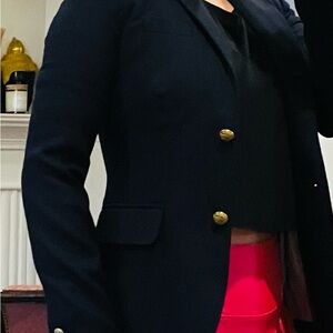 J. Crew Navy Blazer with Gold Buttons